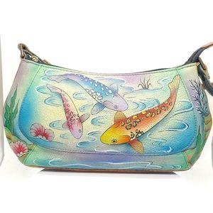 Rare Koi Fish Anuschka Small Hobo Purse